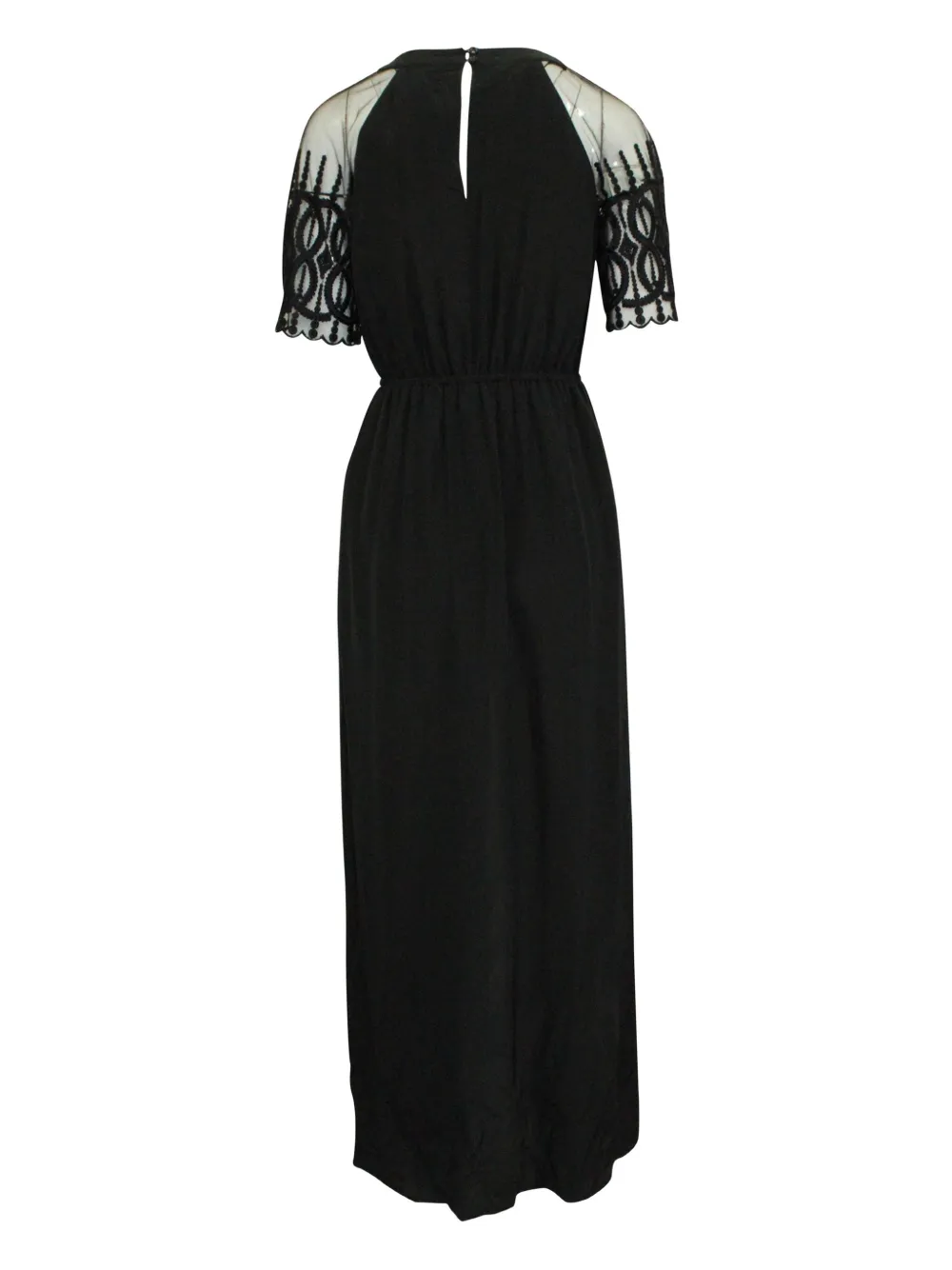Alice By Temperley lace-sleeve maxi dress - Zwart