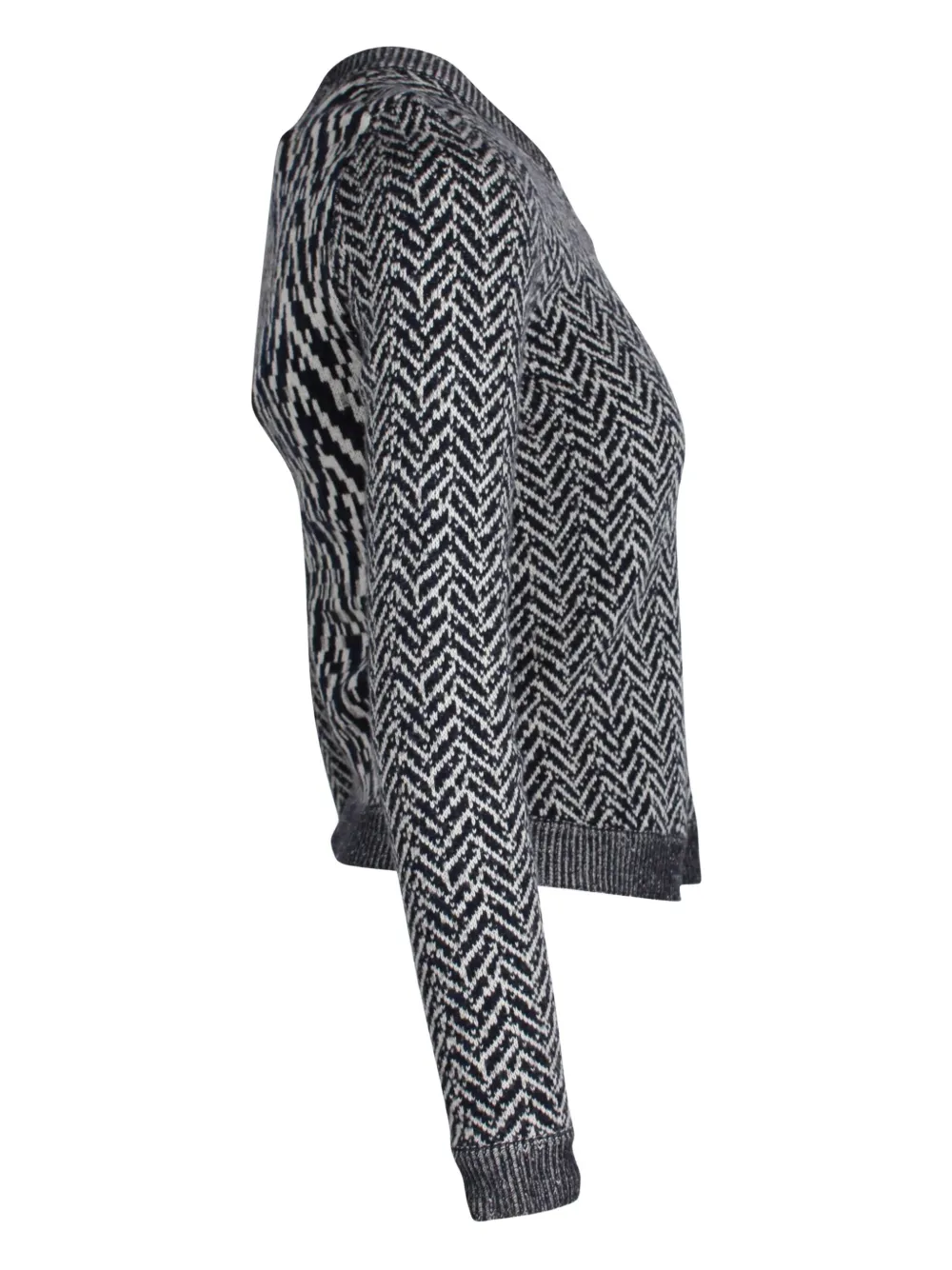 Pre-owned Theory Herringbone Crewneck Sweater
