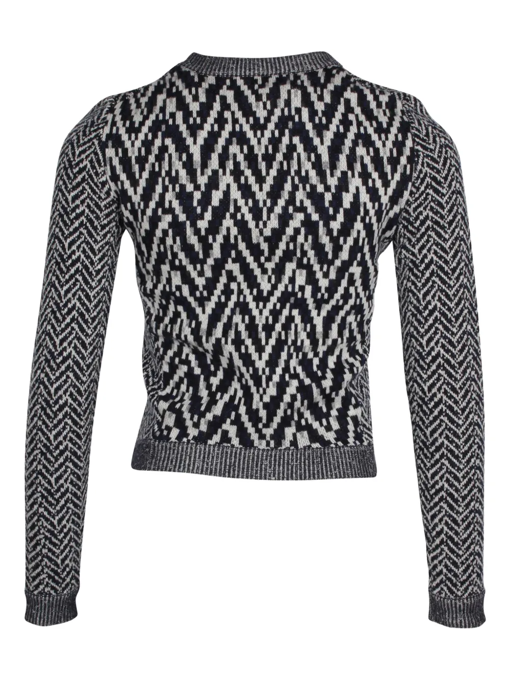 Pre-owned Theory Herringbone Crewneck Sweater