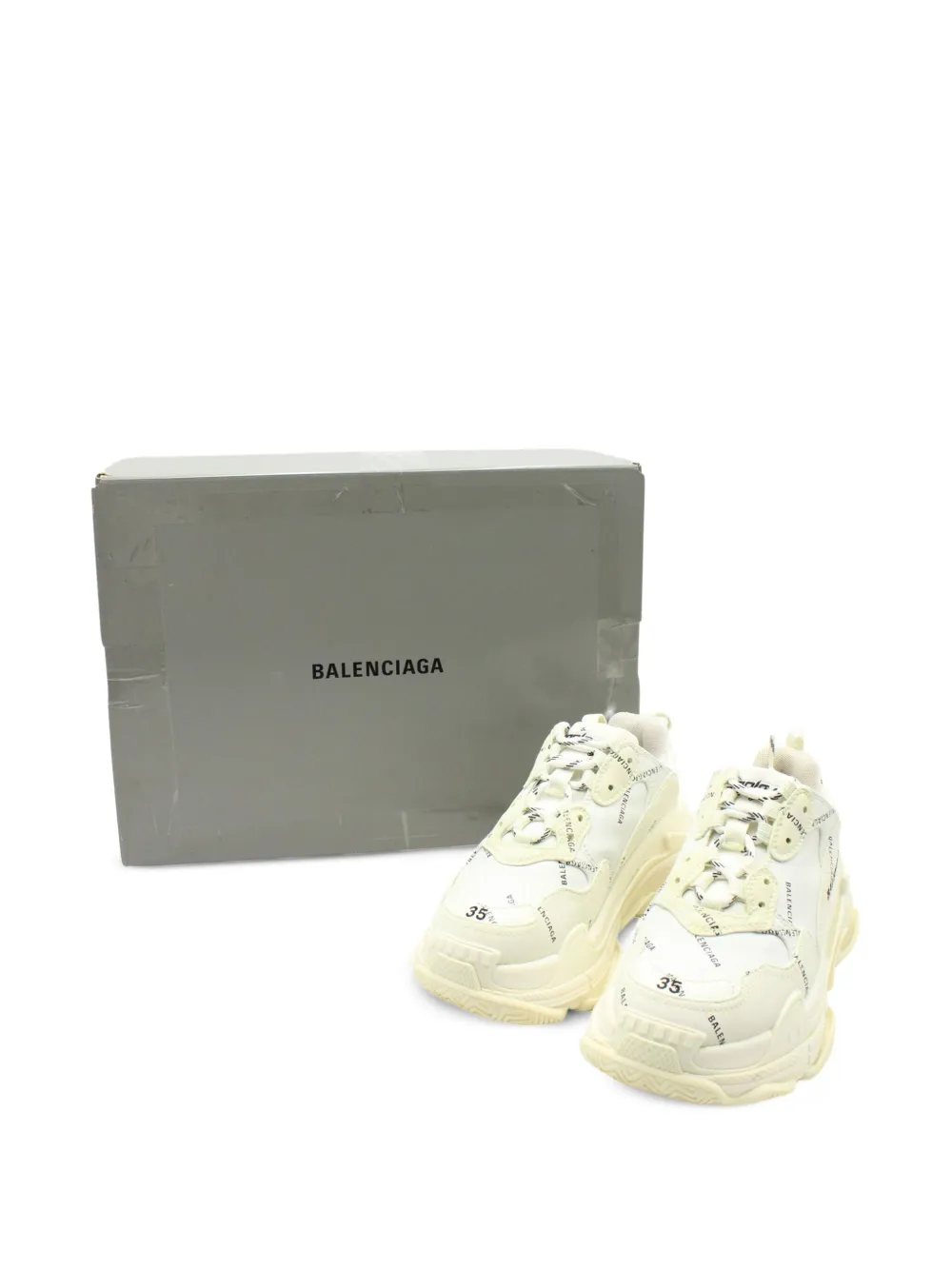 Triple S Logo-Print Sneakers