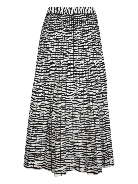 Proenza Schouler pleated zebra-print skirt