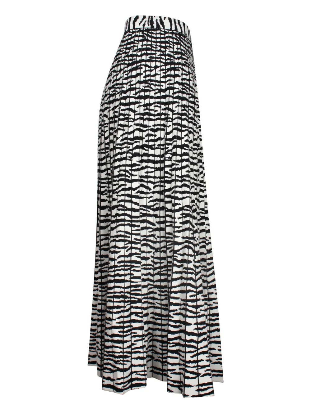Proenza Schouler pleated zebra-print skirt - Zwart