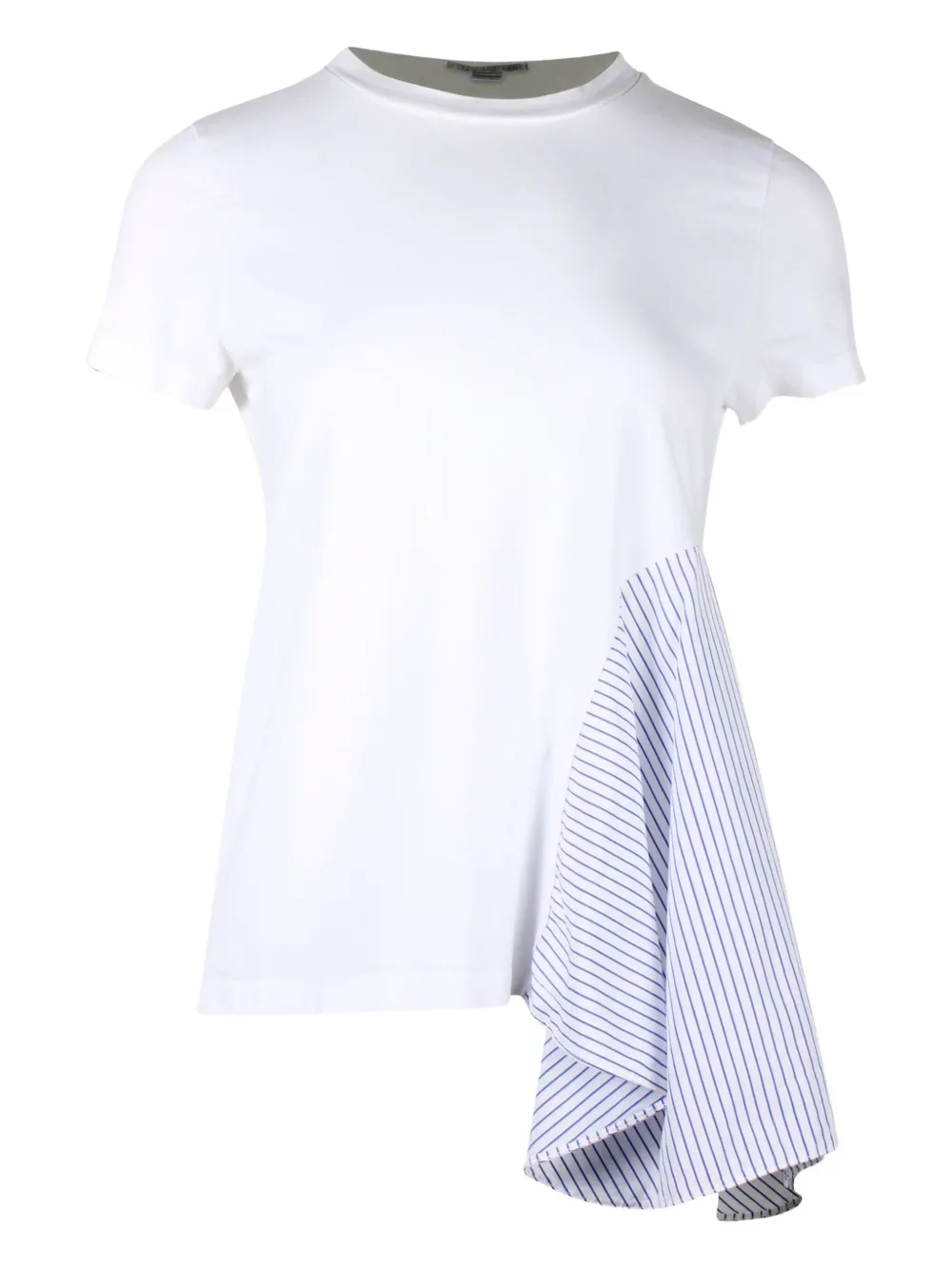Stella McCartney Pre-Owned stripe-panel cotton T-shirt | White | Image 1