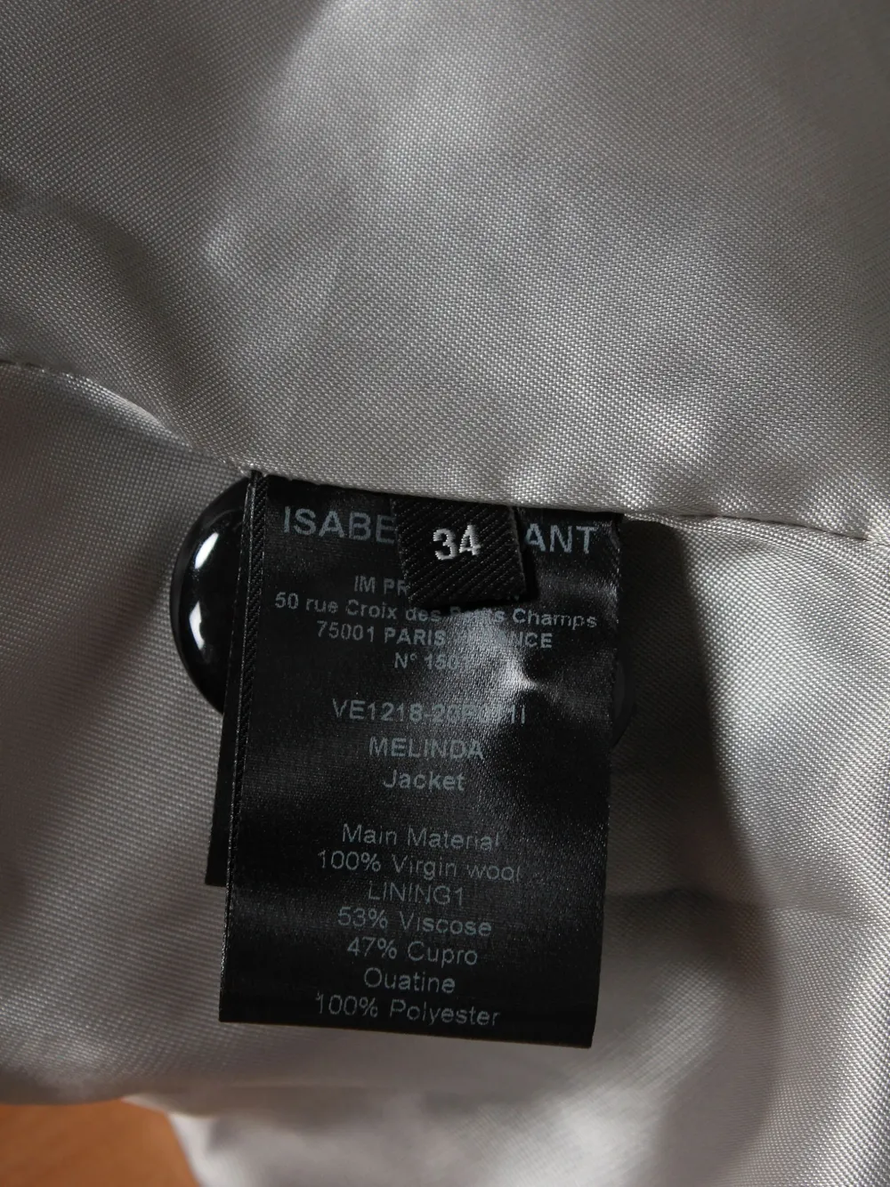 Pre-owned Isabel Marant Vintage Virgin Wool Single-breasted Blazer In Gray