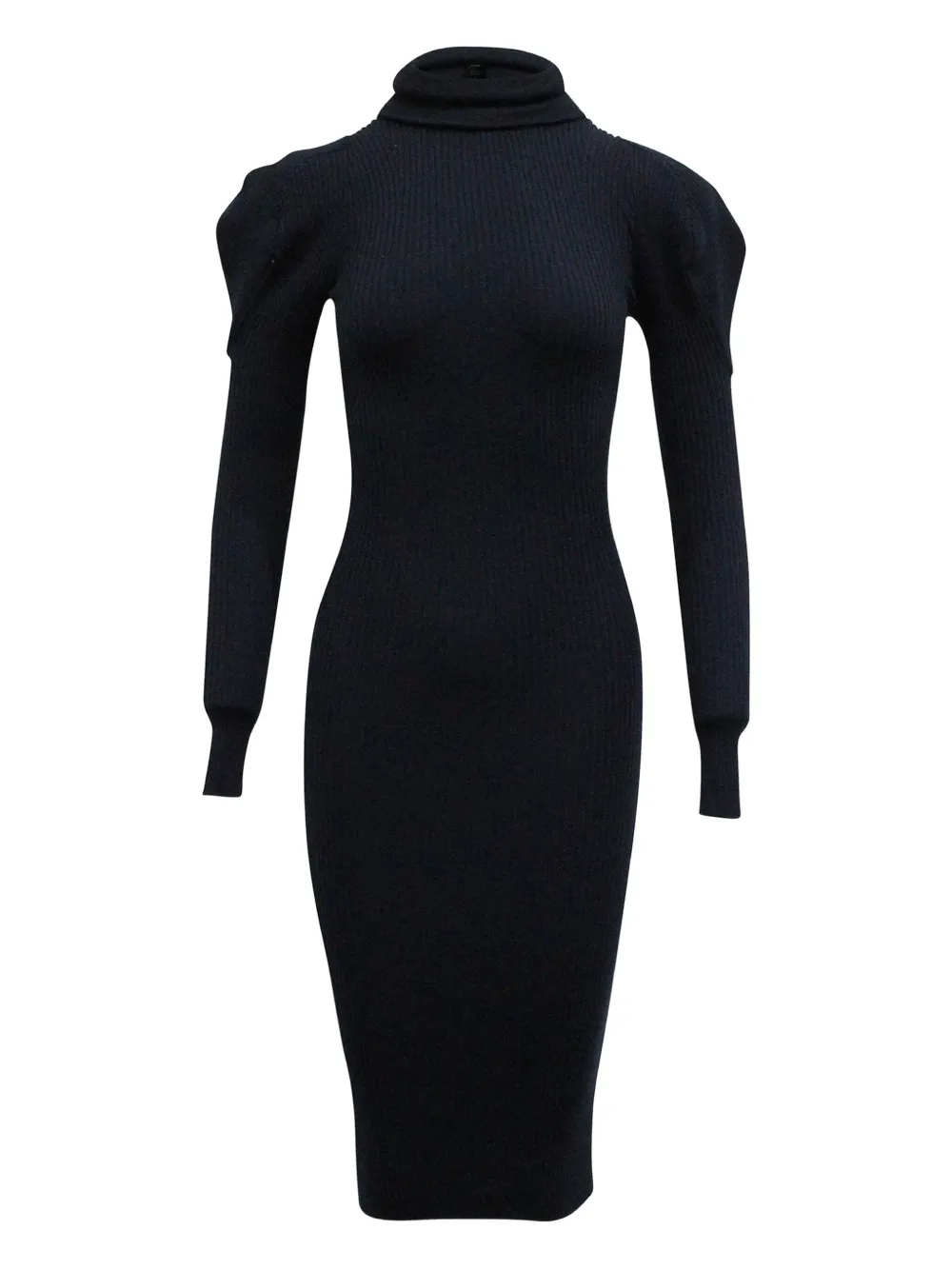 Iris & Ink ribbed turtleneck dress | Blue | Image 1