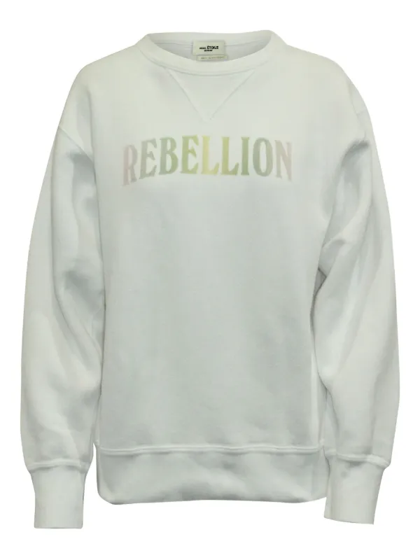 Isabel Marant Vintage logo-print Sweatshirt White FARFETCH TR