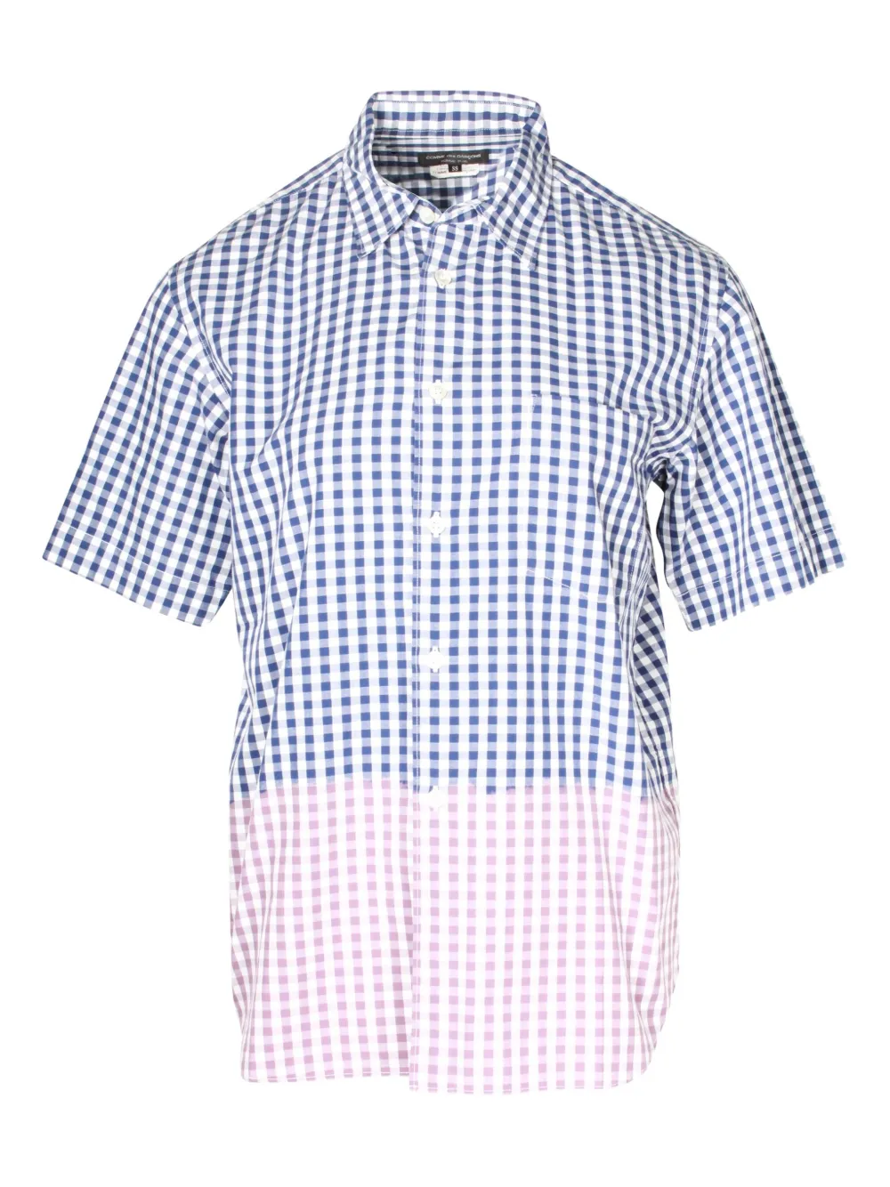 Comme Des Garçons Pre-Owned gingham-pattern short-sleeved shirt | Image 1