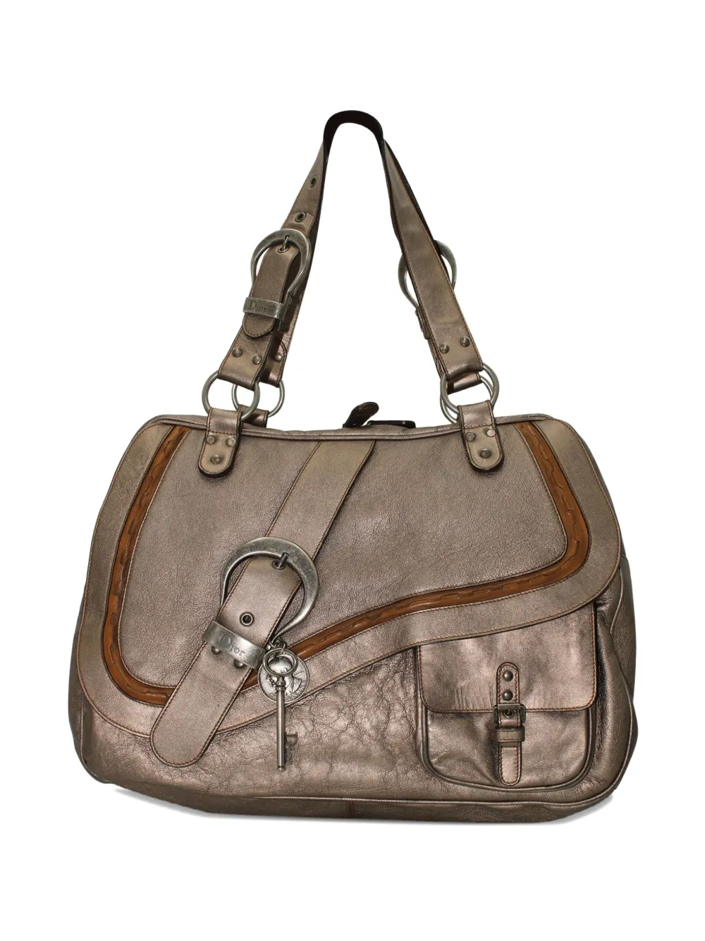 Christian Dior Pre-Owned Gaucho ハンドバッグ L - ブラウン Christian Dior Pre-Owned Gaucho ハンドバッグ L - ブラウン