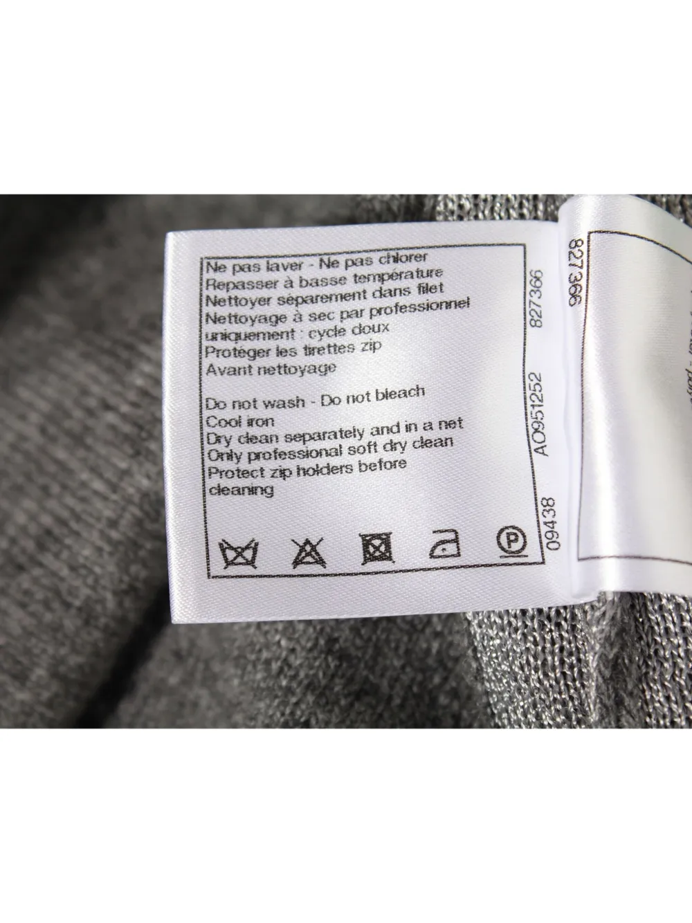 Pre-owned Chanel Zip-up Bomber Jacket In Gray