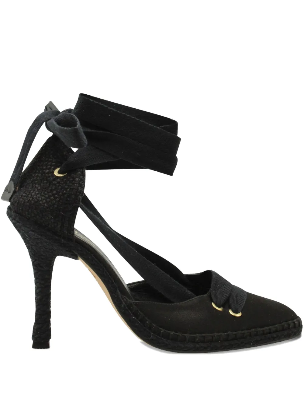 Manolo Blahnik satin tie pumps | Black | Image 1