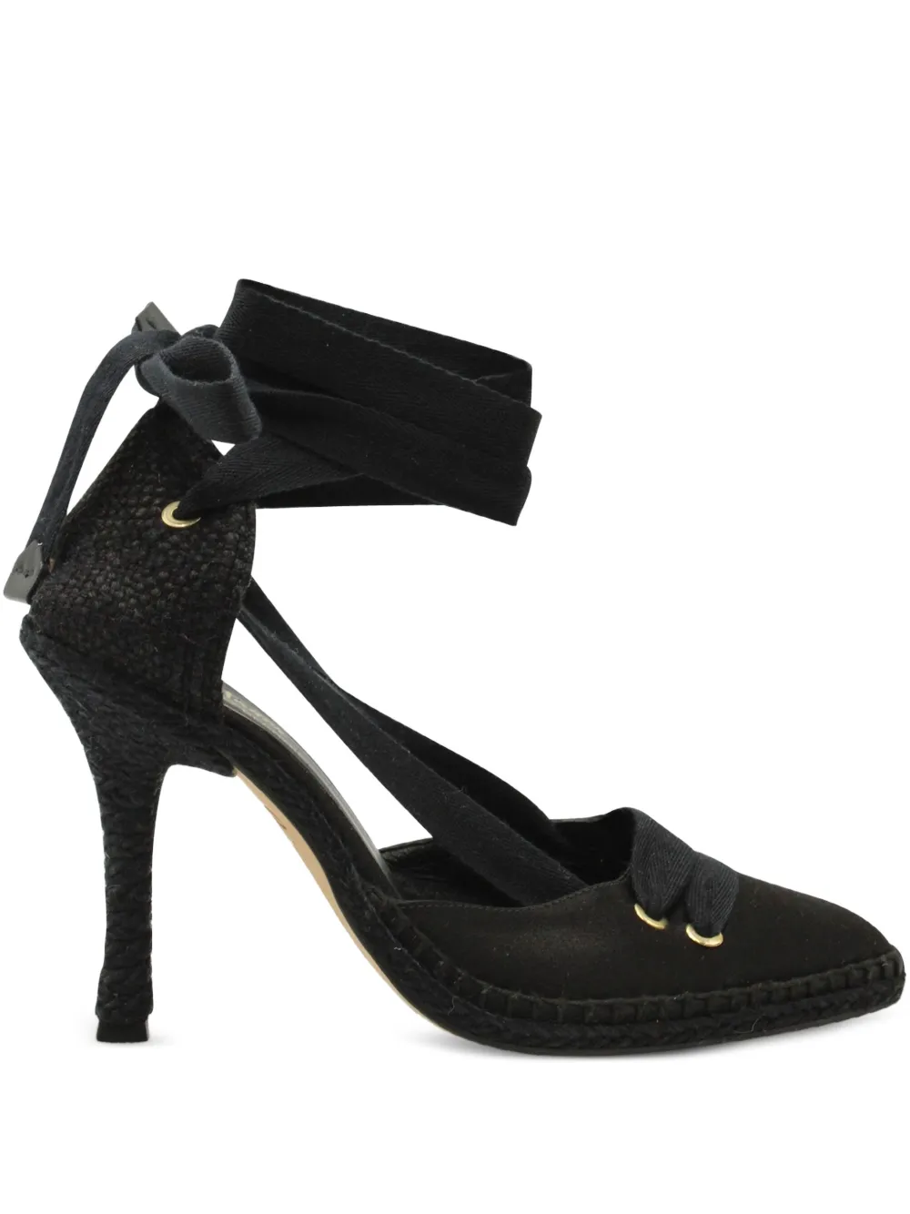 Manolo Blahnik satin tie pumps | Black | Image 1