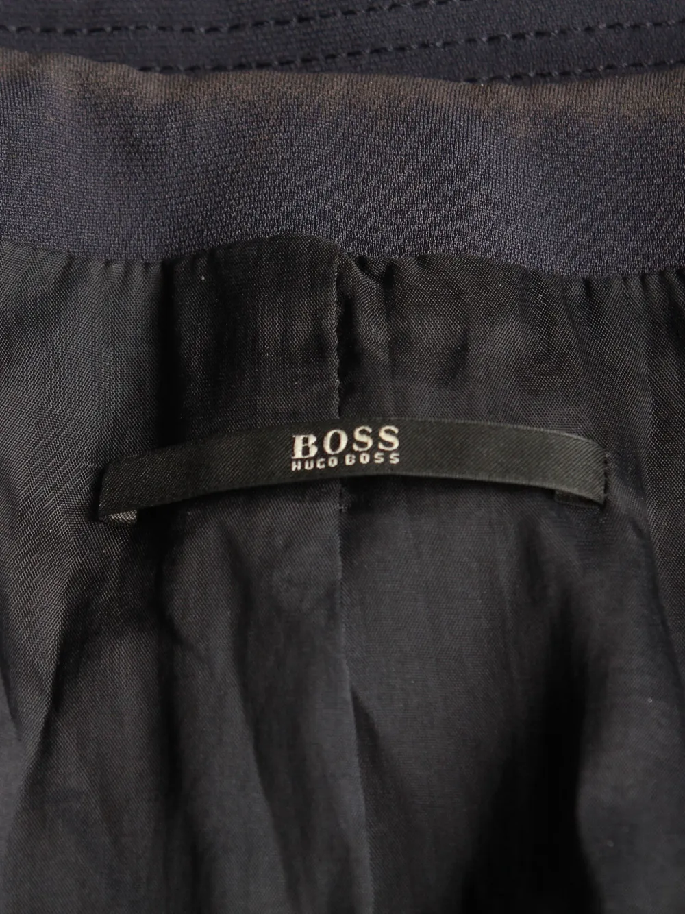 Pre-owned Hugo Boss Jeisina Textured Striped Jacket In Blue