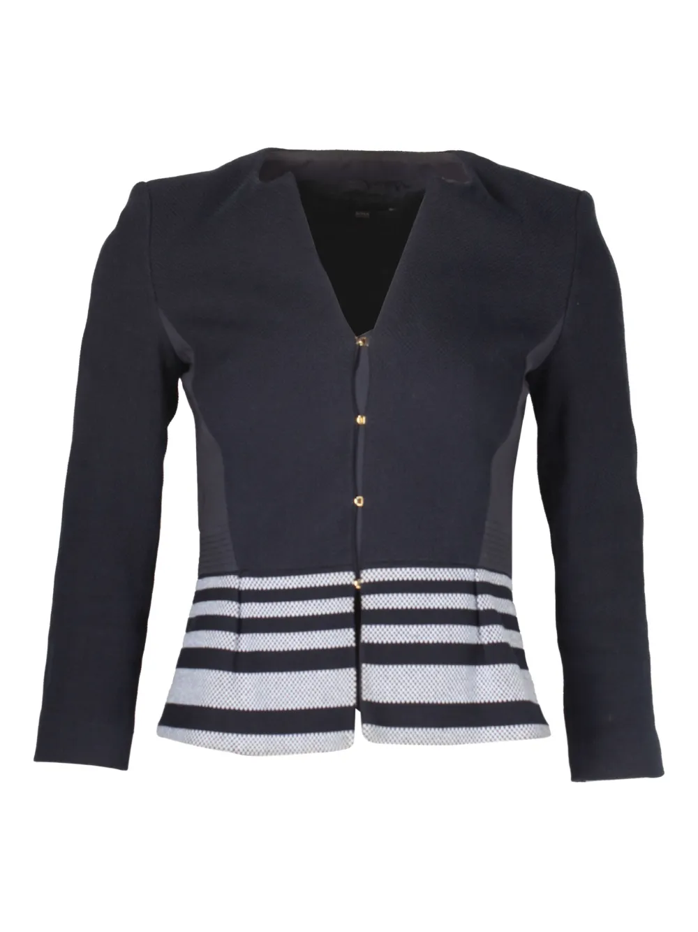 BOSS Jeisina textured striped jacket | Blue | Image 1