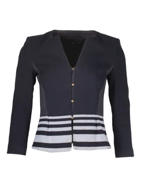 BOSS Jeisina textured striped jacket