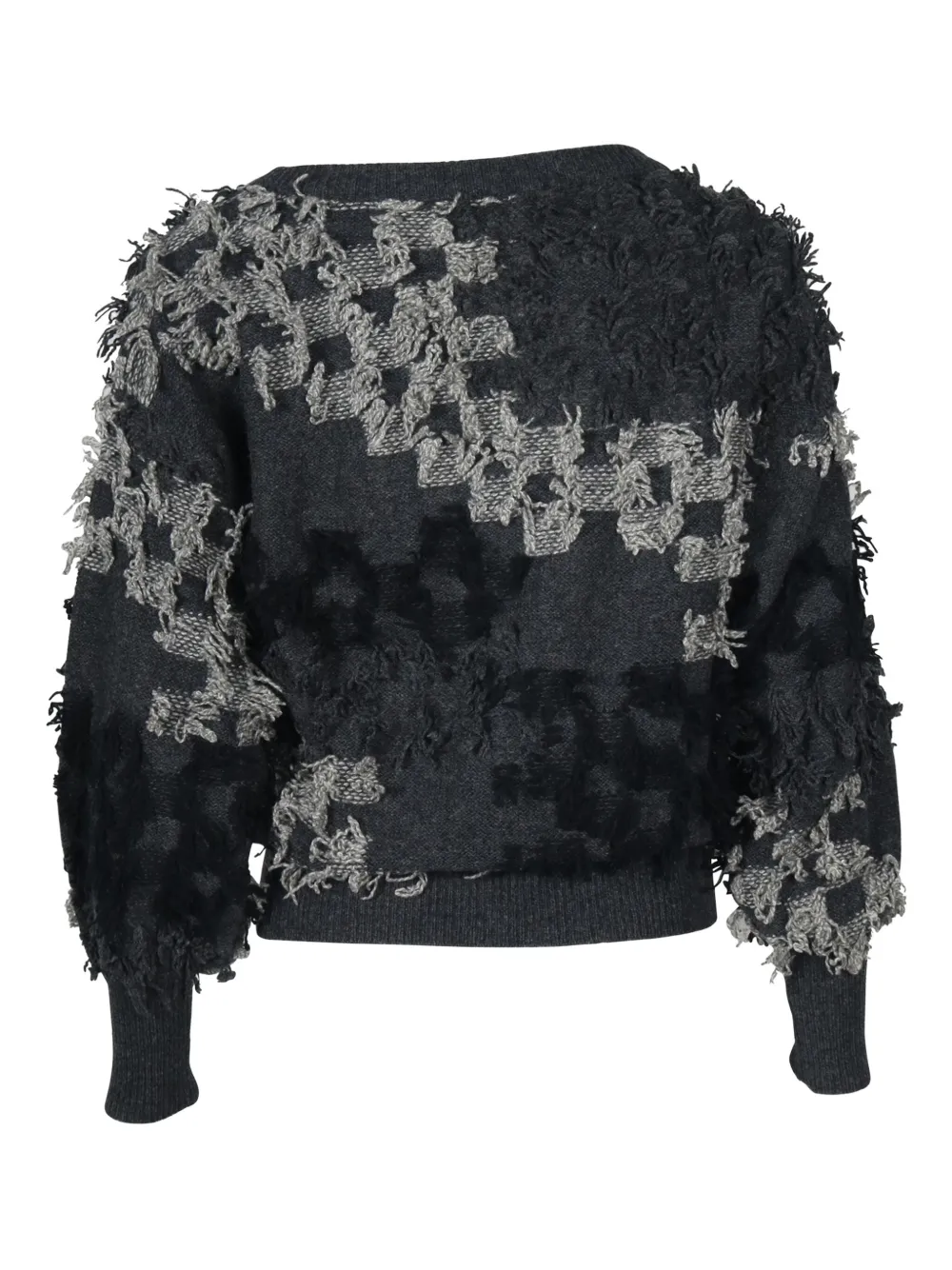Pre-owned Marc Jacobs Vintage Frayed Wool Sweater In Gray
