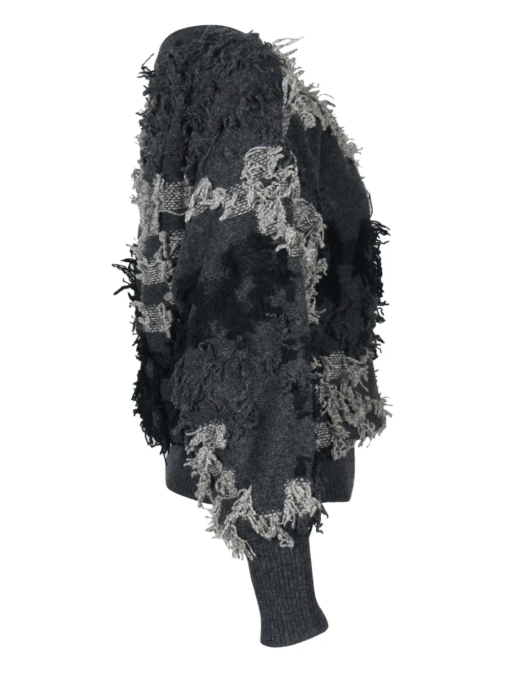 Pre-owned Marc Jacobs Vintage Frayed Wool Sweater In Gray