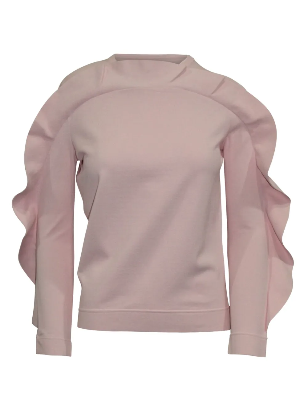 Mario Valentino Vintage mock-neck ruffled sweatshirt | Pink | Image 1