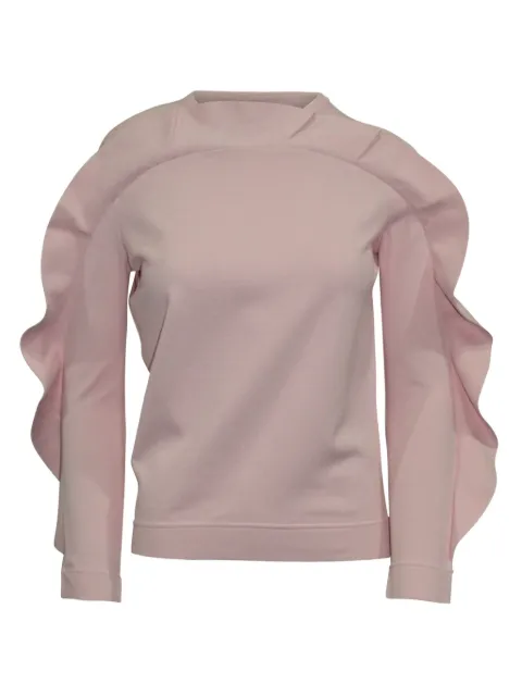 Mario Valentino Vintage mock-neck ruffled sweatshirt