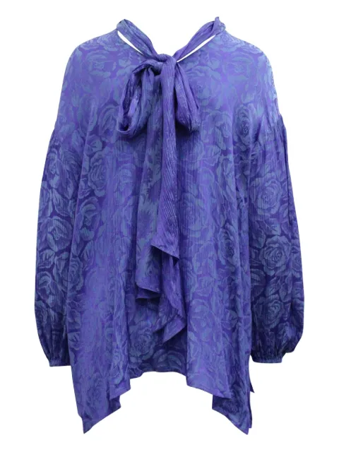 Chloé Vintage Lavalliere floral-jacquard blouse
