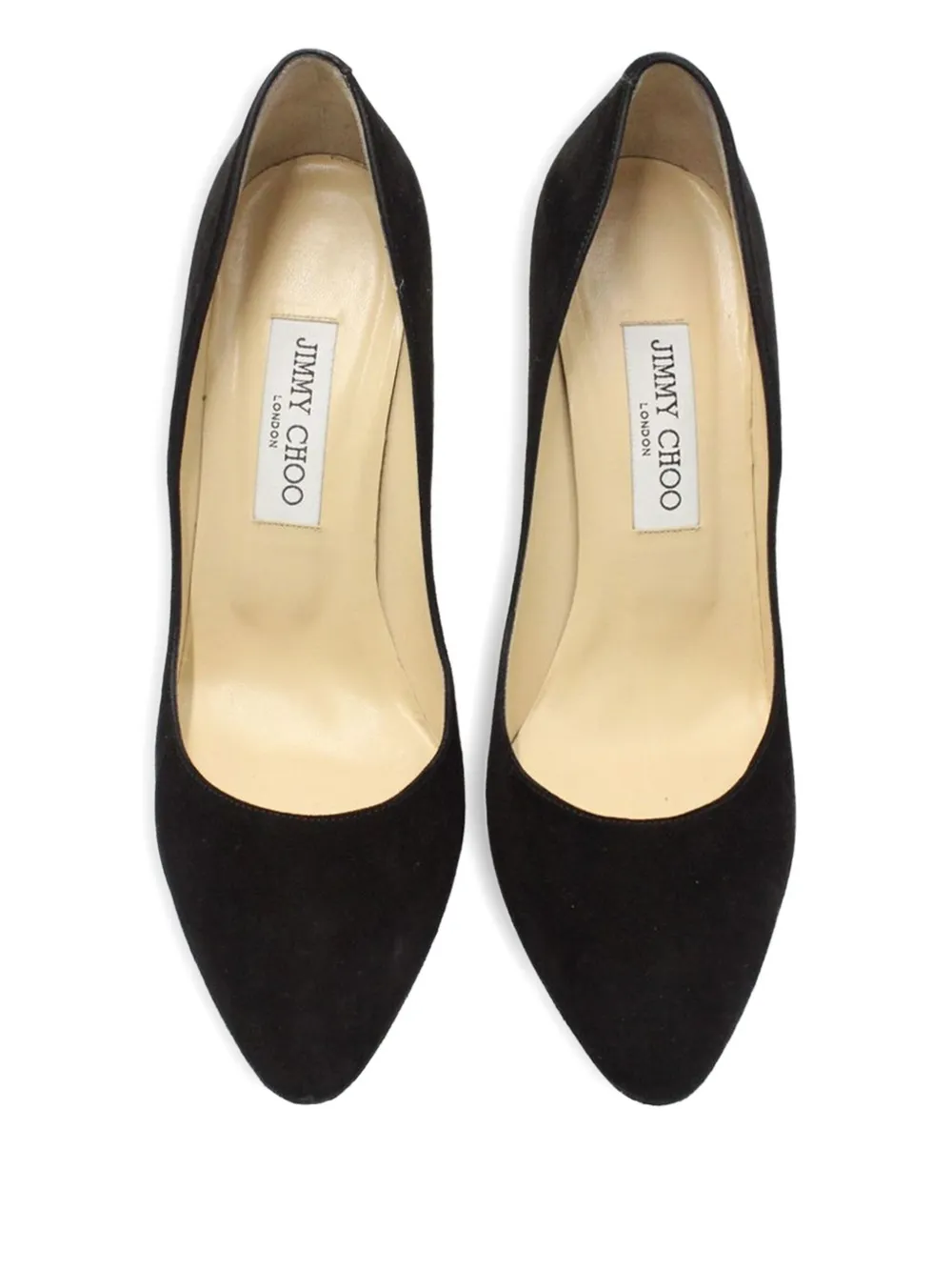Pre-owned Jimmy Choo 110mm Mitchel Suede Pointed-toe Pumps In Black