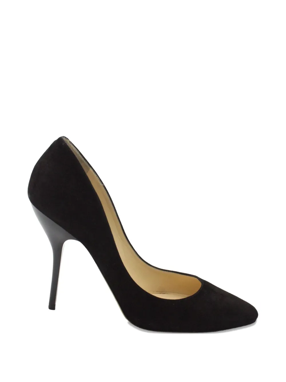 Jimmy Choo Pre-Owned 110mm Mitchel suede pointed-toe pumps - Zwart