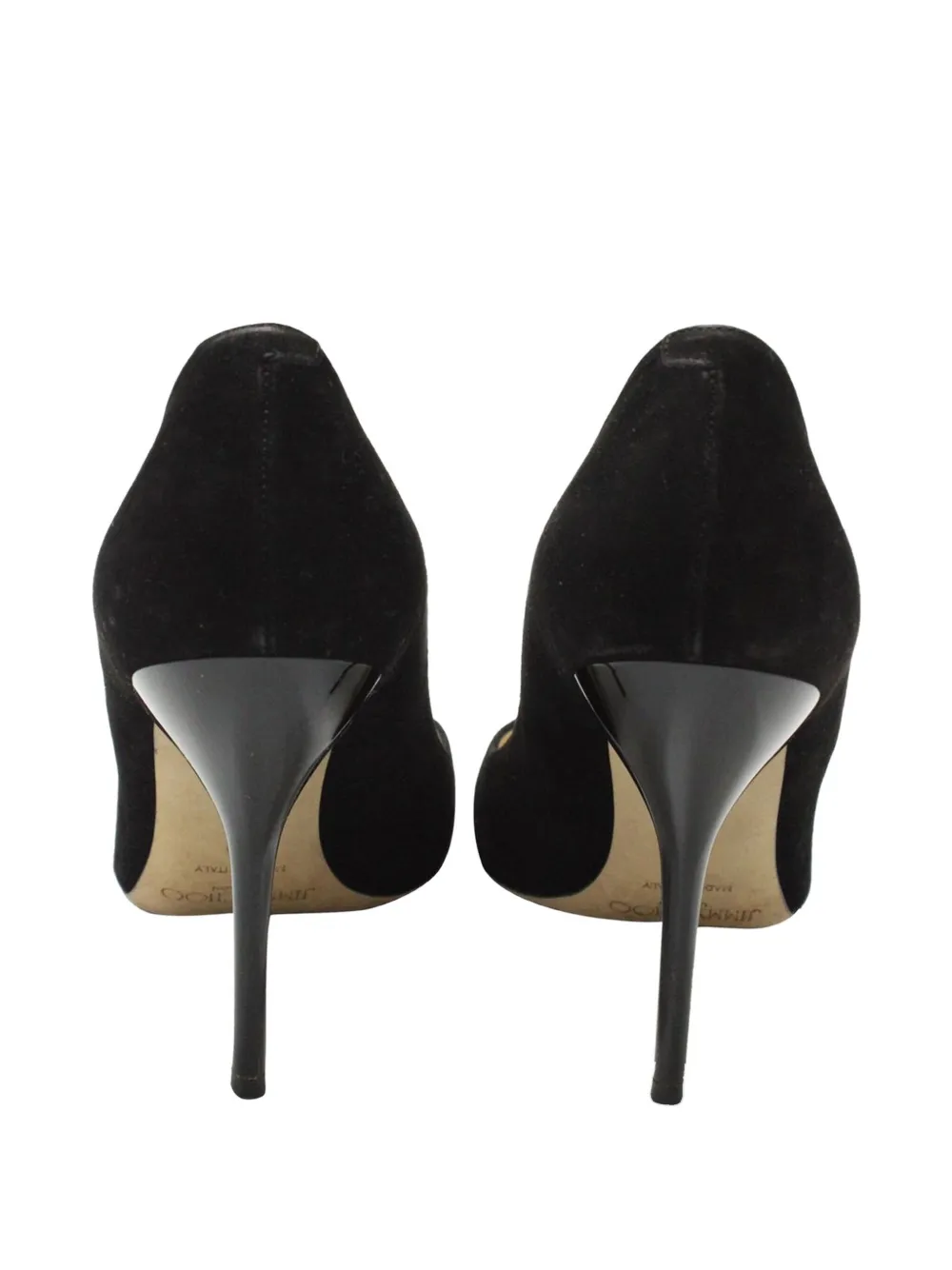 Pre-owned Jimmy Choo 110mm Mitchel Suede Pointed-toe Pumps In Black