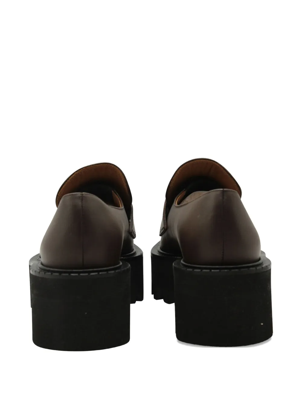 Pre-owned Atp Atelier Pescara Chunky-sole Loafers In Brown