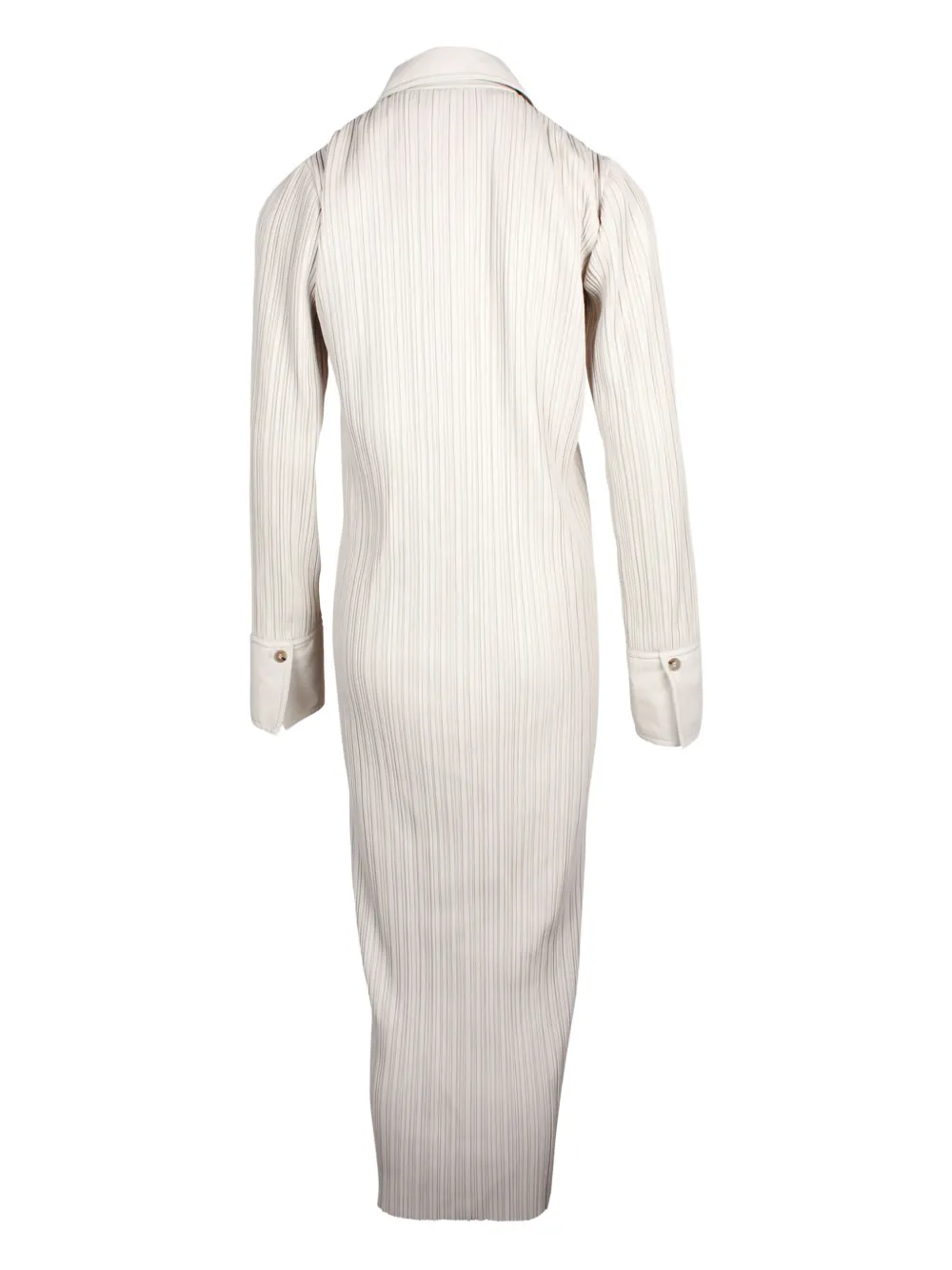 Pre-owned Nanushka Long Sleeve Maxi Dress In White
