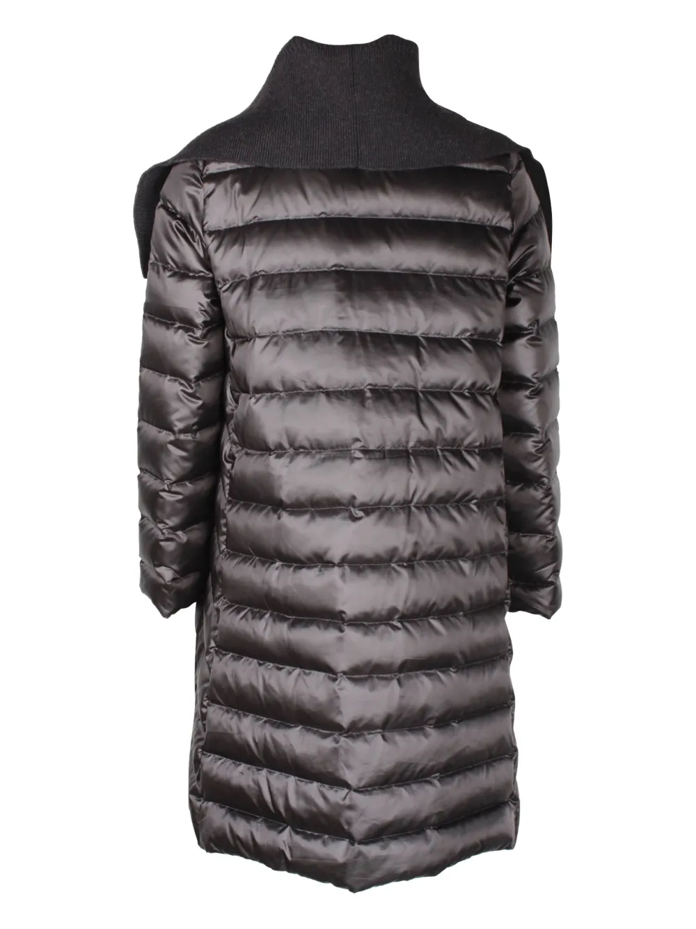 Issey Miyake Pre-Owned Gevoerde jas met gebreide kraag - Zwart