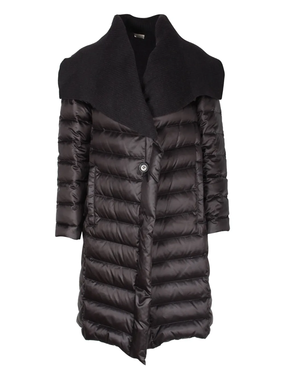 Issey Miyake Pre-Owned キルティング ニットカラーコート - ブラック Issey Miyake Pre-Owned キルティング ニットカラーコート - ブラック
