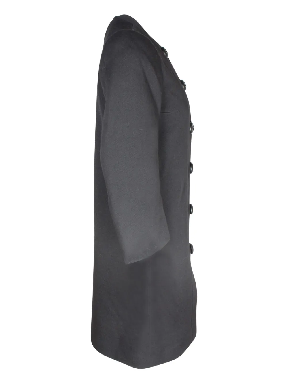 Pre-owned Prada Buttoned Wool Coat In Gray