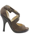 Jimmy Choo Pre-Owned suede heeled sandals - Grey