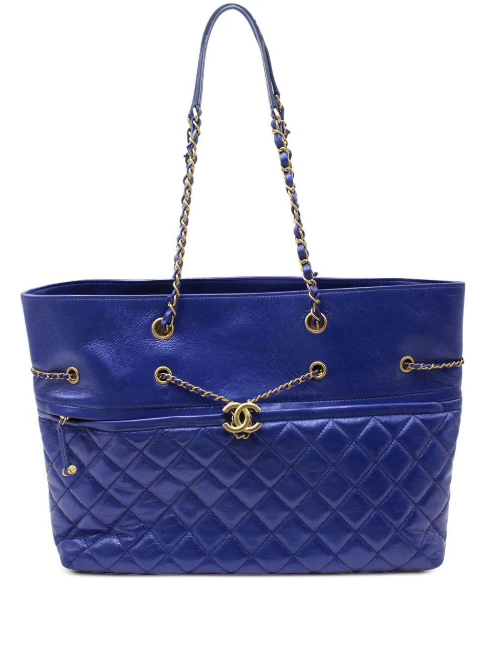 CHANEL Pre-Owned レザー トートバッグ - ブルー CHANEL Pre-Owned レザー トートバッグ - ブルー