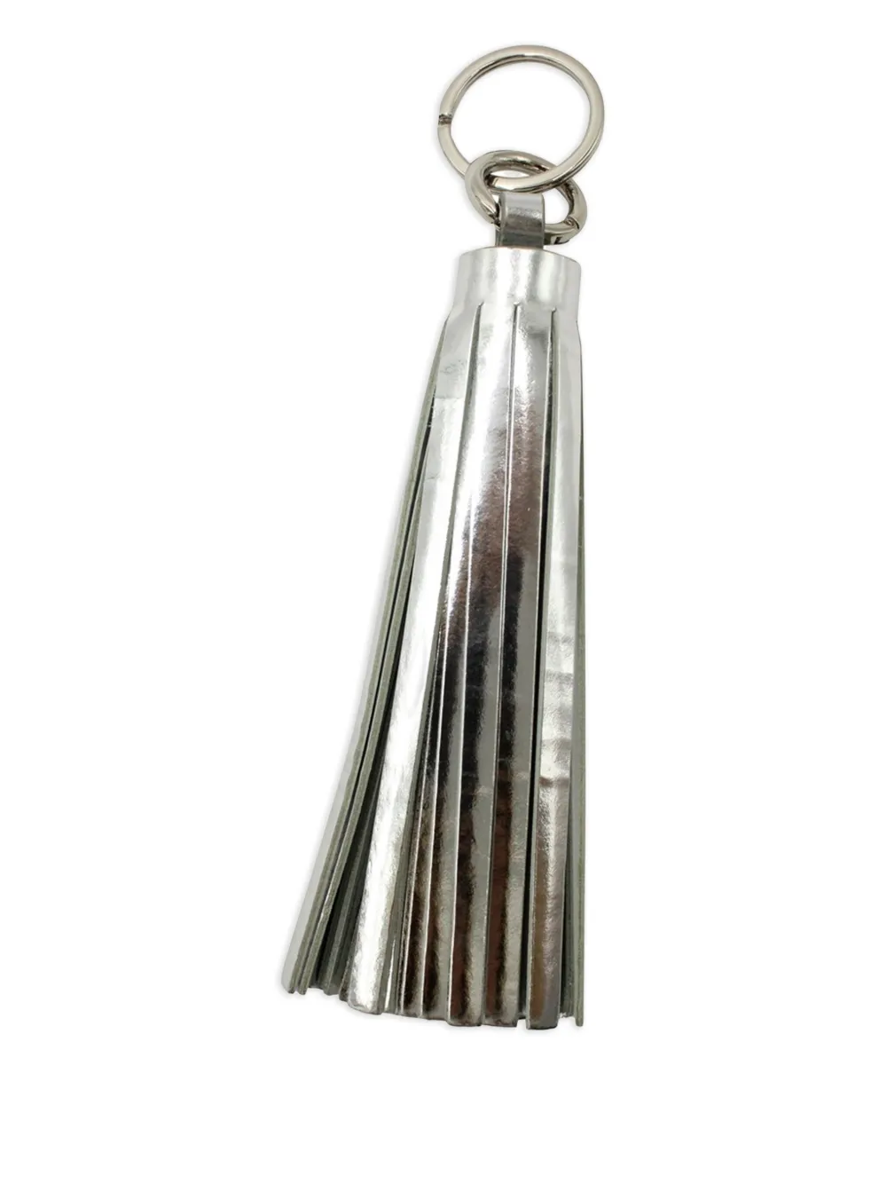 Jil Sander Pre-Owned leather tassel keychain | Grey | Image 1