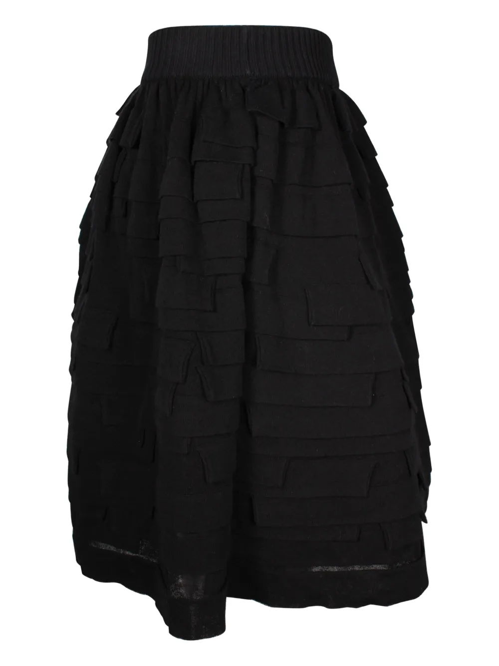 CHANEL Pre-Owned tiered mini skirt - Zwart