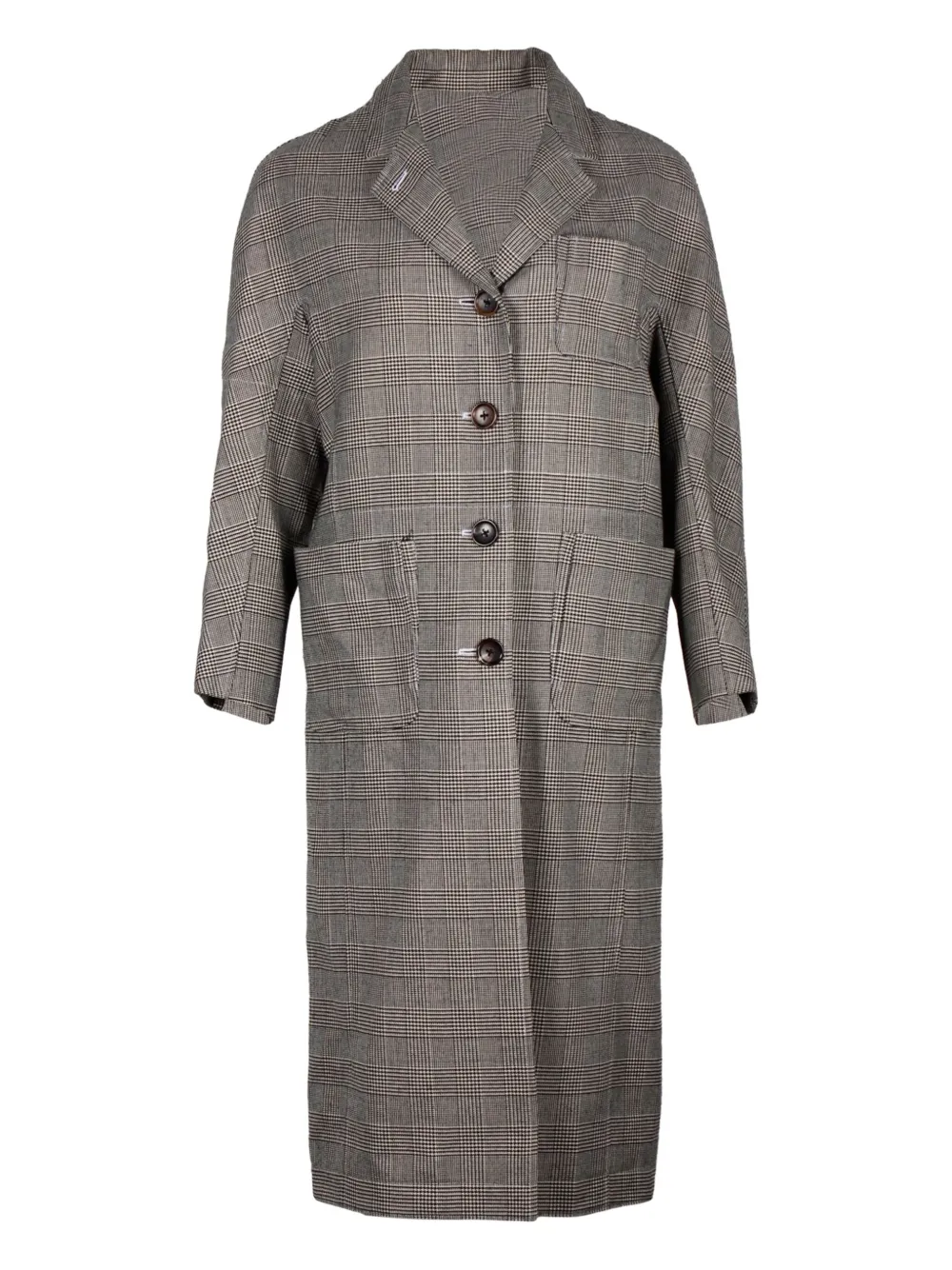 Thom Browne checked wool coat | Black | Image 1