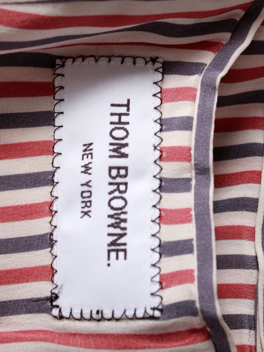 Pre-owned Thom Browne Checked Wool Coat In Black