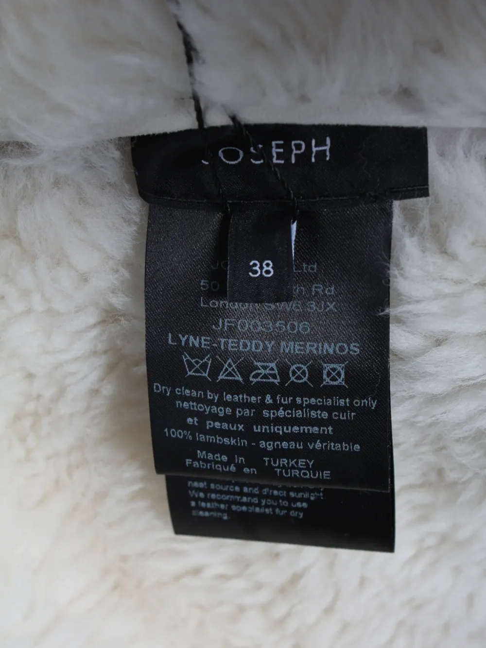 Pre-owned Joseph Reversible Leather Coat In White