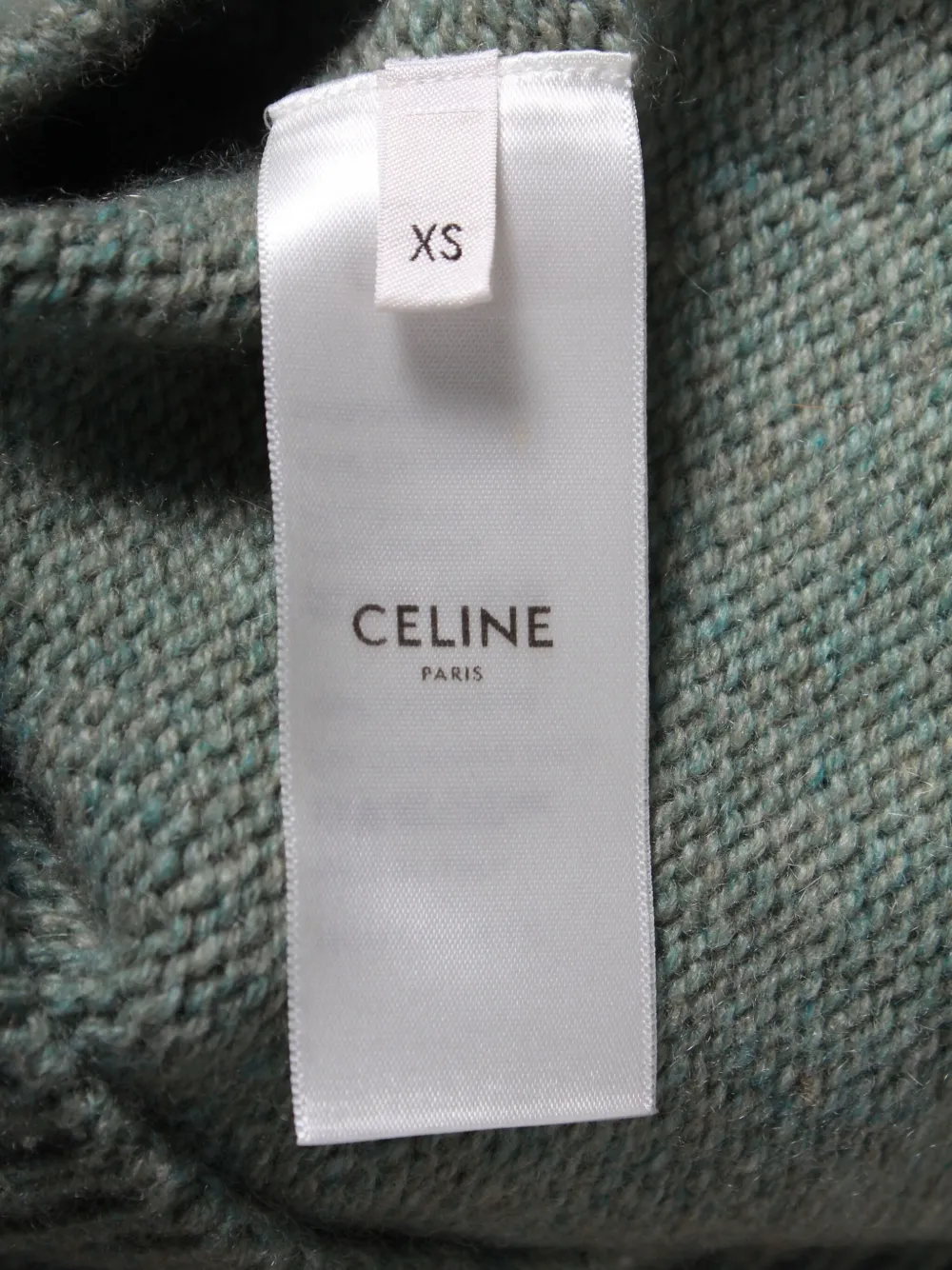 Pre-owned Celine Cashmere Knitted Sweater In Green