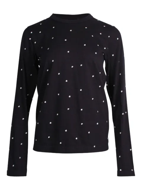 Comme Des Garçons Pre-Owned polka-dot cotton top