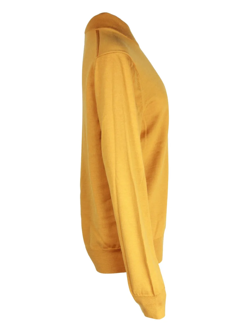 Pre-owned Sandro Funnel-neck Wool Sweater In Yellow