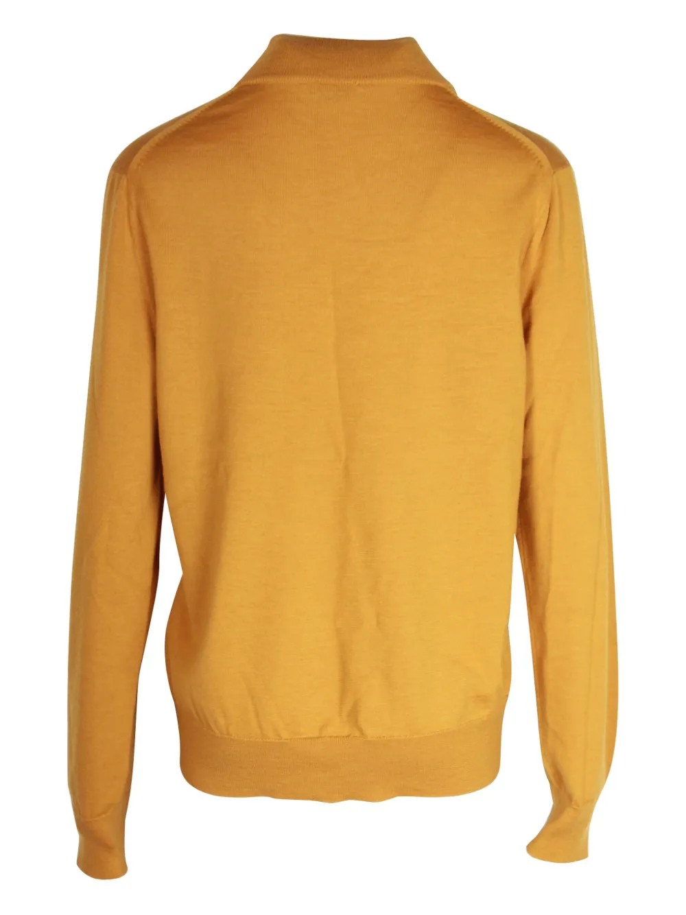 Pre-owned Sandro Funnel-neck Wool Sweater In Yellow