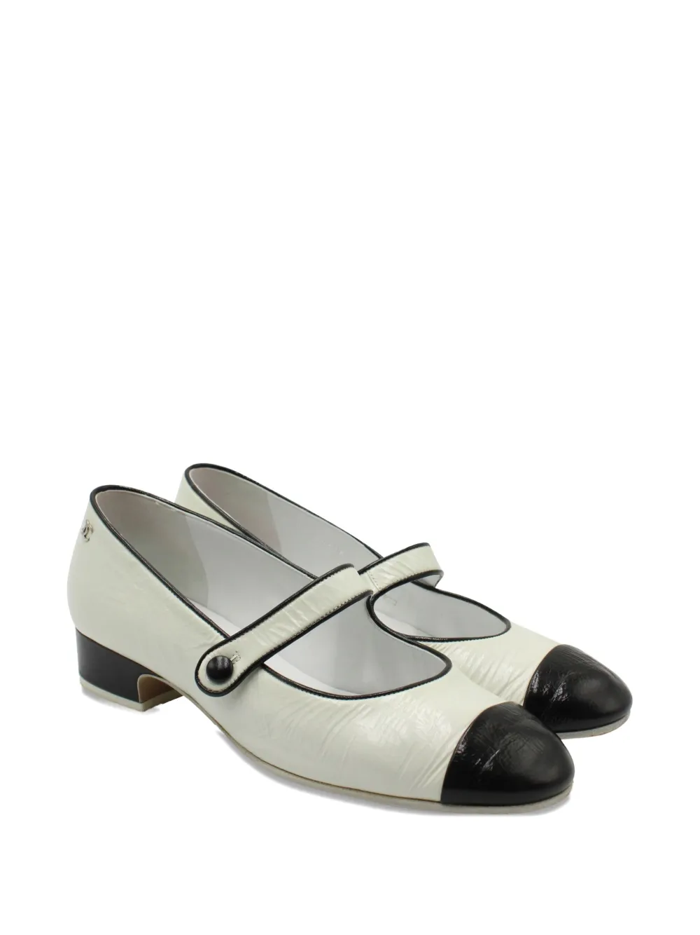 CHANEL Pre-Owned two-tone flat pumps - Wit