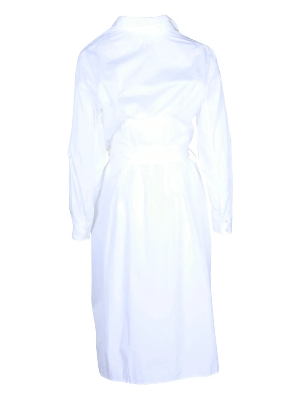 Hermès Pre-Owned cotton belt shirt dress - Wit
