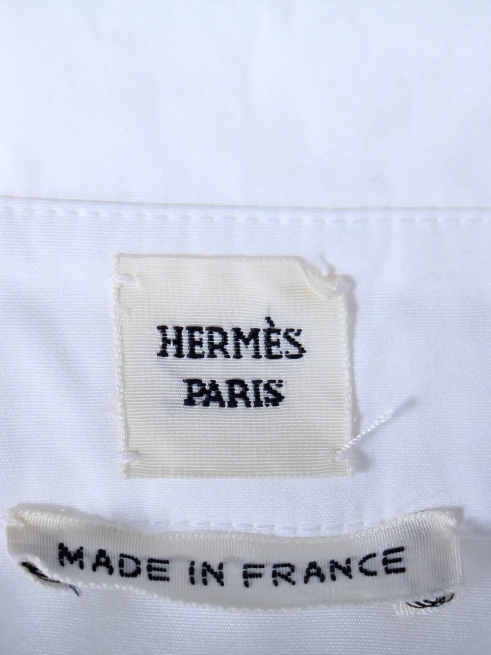 Pre-owned Hermes Cotton Belt Shirt Dress In White