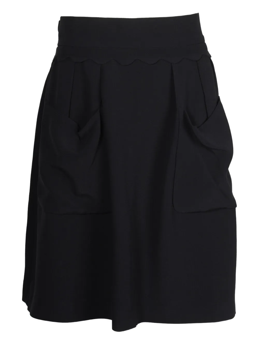 Miu Miu Pre-Owned scallop-pocket mini skirt | Blue | Image 1