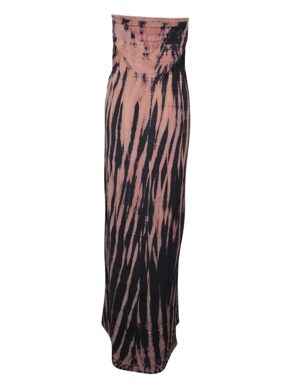 Pre-owned Maje Tie-dye Pattern Midi Dress In Brown