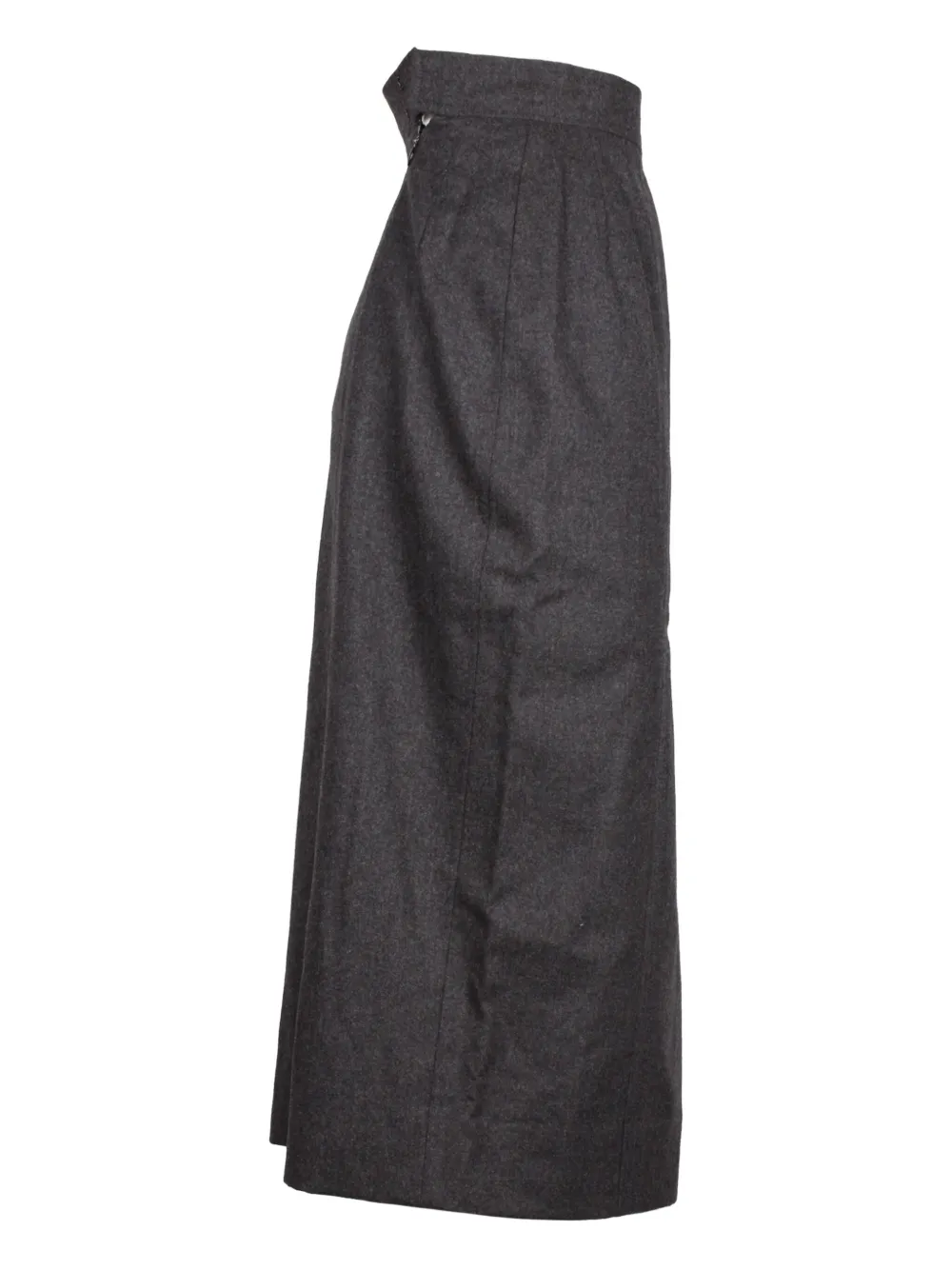 Pre-owned Chanel Button-detail Midi Skirt In Gray