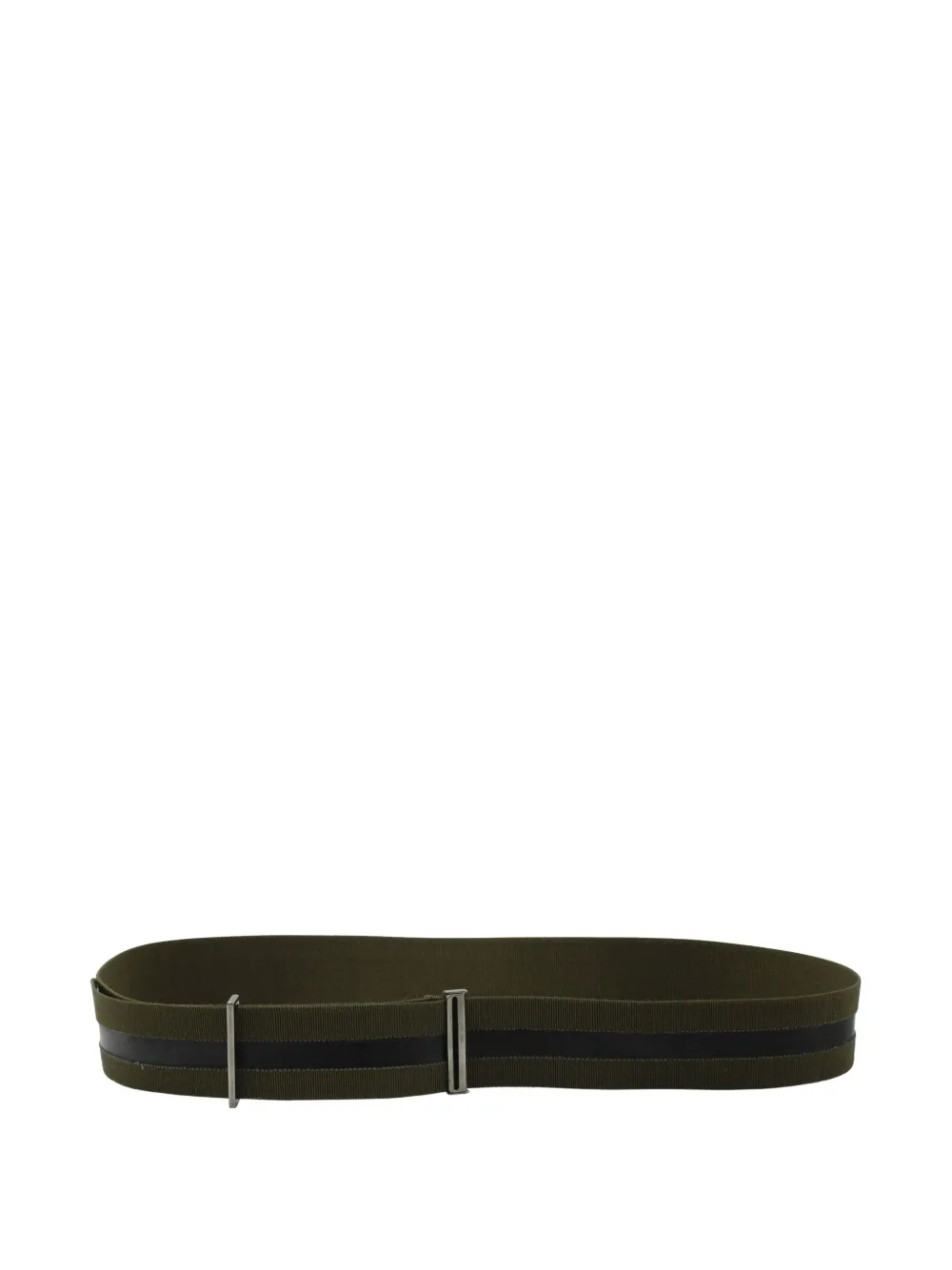 Jil Sander Pre-Owned canvas leather-insert belt | Green | Image 1