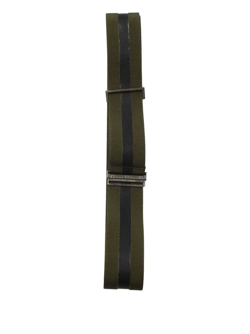 Pre-owned Jil Sander Canvas Leather-insert Belt In Green